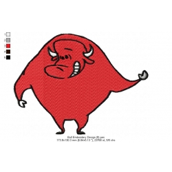 Bull Embroidery Design 9